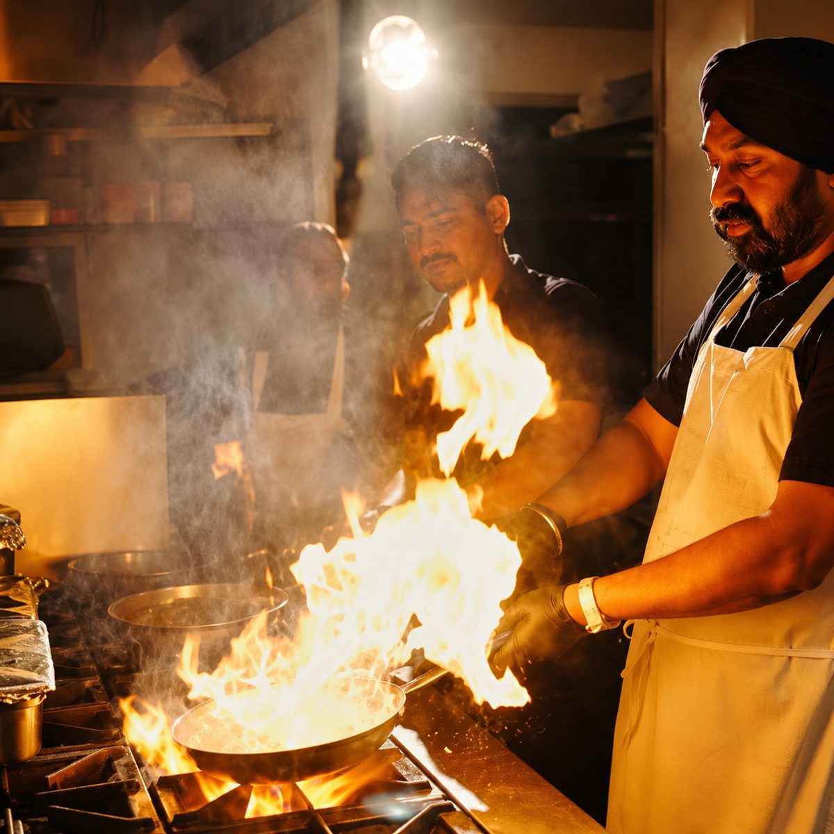 Chef Randhir Singh's kitchen